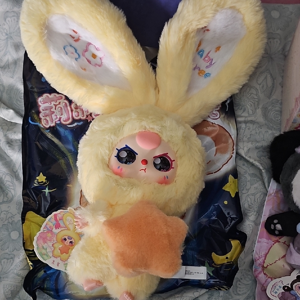 Babyc3 Cute Plush Bunny with Star Spexial Eyes